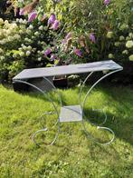 Brocante sidetabel, Huis en Inrichting, Tafels | Sidetables, Ophalen, Zo goed als nieuw, Metaal, Overige vormen