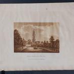 Antieke aquatint Domtoren Utrecht, Antiek en Kunst, Ophalen of Verzenden