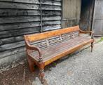 Tuinbank teak Bali / Indonesisch / Stationsbank, Ophalen of Verzenden, Gebruikt, Teakhout