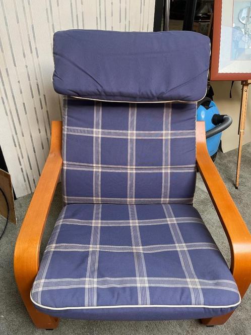 Ikea Poäng vintage stoelkussen (1990’s), Huis en Inrichting, Stoelen, Zo goed als nieuw, Stof, Blauw, Ophalen of Verzenden