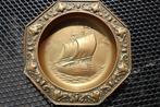 koperen bord met schip boot koper, Antiek en Kunst, Ophalen of Verzenden, Koper