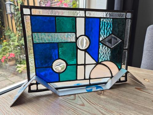 Glas in lood voorzetraam, Huis en Inrichting, Woonaccessoires | Wanddecoraties, Zo goed als nieuw, Ophalen of Verzenden