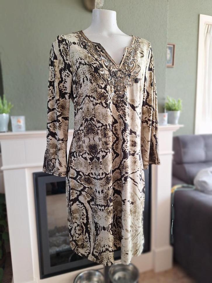 K-Design K Design groene slangen print jurk L Gratis Verz. !, Kleding | Dames, Jurken, Zo goed als nieuw, Maat 42/44 (L), Groen