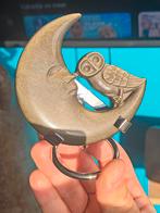 Goud obsidiaan maan met uil, Verzamelen, Mineralen en Fossielen, Ophalen of Verzenden