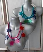 Manouk - houten ketting met transparante sterren, Overige materialen, Verstelbaar, Nieuw, Verzenden