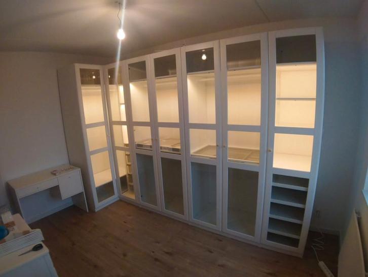 IKEA Pax hoekkast met glazen fronten, Huis en Inrichting, Kasten | Kledingkasten, Zo goed als nieuw, 200 cm of meer, 50 tot 75 cm