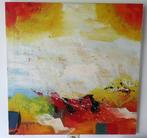 abstraherend landschap - gesigneerd, Antiek en Kunst, Ophalen