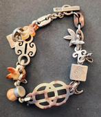 Gem kingdom zilveren armband met parelmoer bedels etc, Verzenden, Zo goed als nieuw, Zilver, Zilver