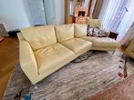 B&B Italia 3-5 bank Harry licht geel leer, Huis en Inrichting, Ophalen, Gebruikt, 100 tot 125 cm, Leer