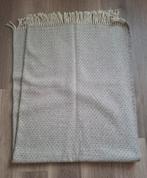 Taupe ecru plaid, woonkeuken met franje, Ophalen of Verzenden, Zo goed als nieuw