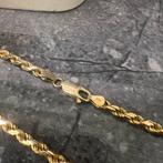 14k gouden ketting rope chain massief schakel, Ophalen of Verzenden, Zo goed als nieuw, Goud