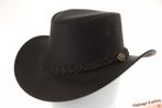 Australische leren outdoor ranch cowboy hoeden - nieuw, Ophalen of Verzenden, Nieuw, Hawkins, Hoed