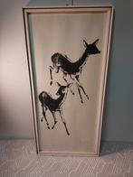 Vintage wandbord met Herten, Minder dan 50 cm, ., Ophalen of Verzenden, .