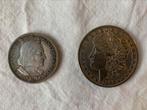 Amerikaanse silver dollar en half dollar 1893, Ophalen of Verzenden, Noord-Amerika
