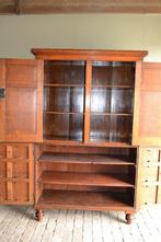 Prachtig strak antiek Engels eiken houten kabinet., Verzenden