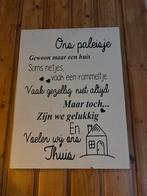 Leuk Houten Bordje met Tekst, Ophalen, Gebruikt