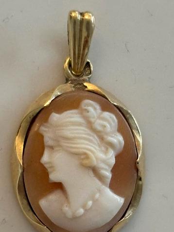 14k gouden camee hanger - topstaat ! beschikbaar voor biedingen