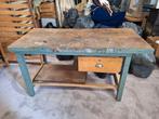 Solide werkbank werk bank metaal hout, Ophalen, Gebruikt, 120 tot 170 cm