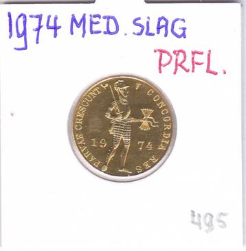 Zeldzame gouden dukaat 1974 MEDAILLESLAG voor 495 euro beschikbaar voor biedingen