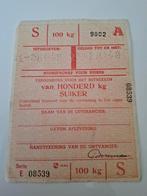 bonkaart 100 kg suiker 1948 distributie voedselbonnen, Verzamelen, Ophalen of Verzenden, Landmacht, Nederland