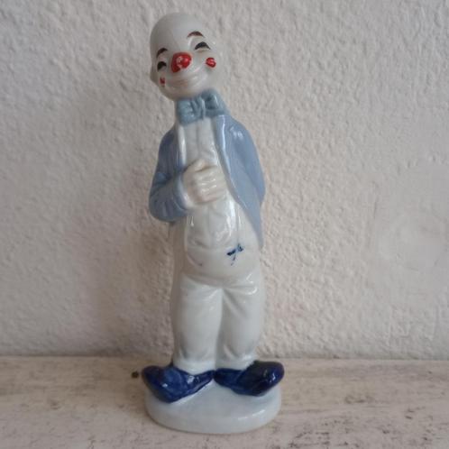 Porselein beeldje clown, Verzamelen, Beelden en Beeldjes, Zo goed als nieuw, Mens, Ophalen of Verzenden