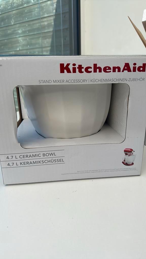 KitchenAid Keramische kom NIEUW!, Witgoed en Apparatuur, Keukenmixers, Nieuw, 4 liter of meer, Ophalen