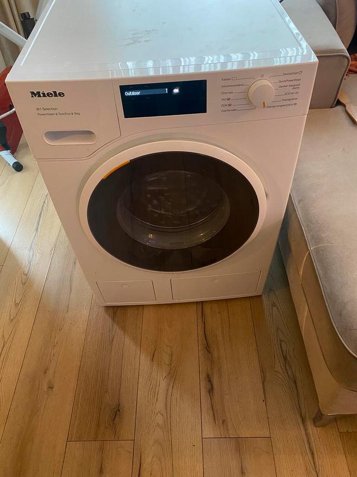 Miele wasmachine W1 Selection PowerWash& TWINDOS & 9 kg, Witgoed en Apparatuur, Wasmachines, Zo goed als nieuw, Voorlader, 8 tot 10 kg