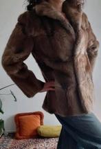 Echte bontjas 36 S klassiek vintage, Bruin, Ophalen of Verzenden, Maat 36 (S), De wit