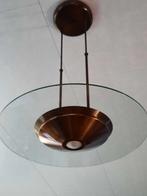 Hanglamp met Glazen Plaat, Huis en Inrichting, Lampen | Hanglampen, Ophalen, Zo goed als nieuw, Glas, Minder dan 50 cm