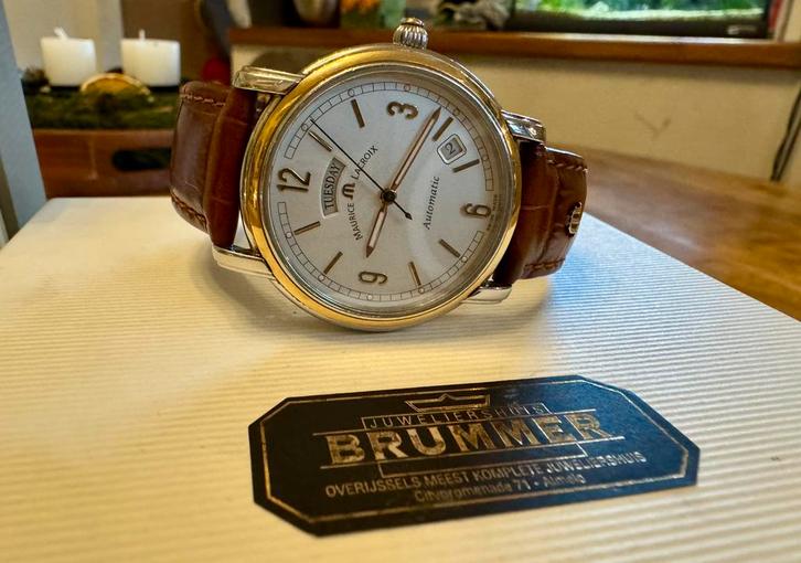 Maurice Lacroix Pontos day date automaat 18 krt goud, Sieraden, Tassen en Uiterlijk, Horloges | Antiek, Polshorloge, Overige merken