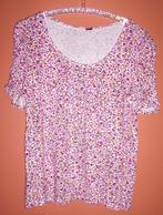 Shirt korte mouw, wit met print bloem, maat XL, M & S., Wit, Maat 46/48 (XL) of groter, Nieuw, Ophalen of Verzenden