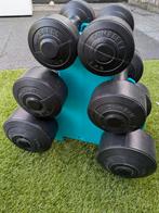 Dumbbells met rek - 1, 3 & 5 kg, Ophalen of Verzenden, Gebruikt, Rug, Dumbbell