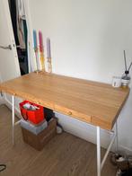 Ikea lilassen bureau hout, Huis en Inrichting, Bureaus, Ophalen, Zo goed als nieuw, Bureau