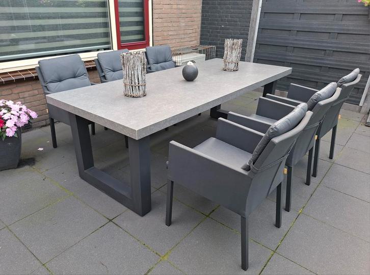 Z.G.A.N. allweather tuinset/diningset Life twv ruim €2600,-, Tuin en Terras, Tuinsets en Loungesets, Zo goed als nieuw, Tuinset
