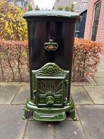 Prachtige ovale Franco Belge gietijzeren houtkachel/kolen, Ophalen, Zo goed als nieuw, Vrijstaand, Hout