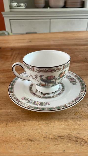 Wedgwood Kutani Crane 2x kop en schotel beschikbaar voor biedingen