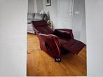 prominent sta op stoel klein model rood leer, Huis en Inrichting, Fauteuils, Ophalen, Gebruikt, Leer, 50 tot 75 cm