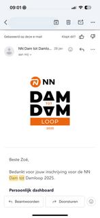 Startbewijs Dam tot Damloop 2025 10 Engelse Mijl, Tickets en Kaartjes, Eén persoon, Overige soorten, Overige typen