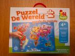 Puzzel de wereld, de continenten., Ophalen of Verzenden, 10 tot 50 stukjes, Zo goed als nieuw