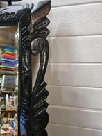 -	Spiegel wand / kuif model zwart, Huis en Inrichting, Woonaccessoires | Spiegels, Ophalen of Verzenden, 'T Olde Gre-j, Info@toldegrej.nl