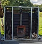 Verrijdbare Kachelwand / Terraskachel / Schuttingwand, Ophalen, Gebruikt