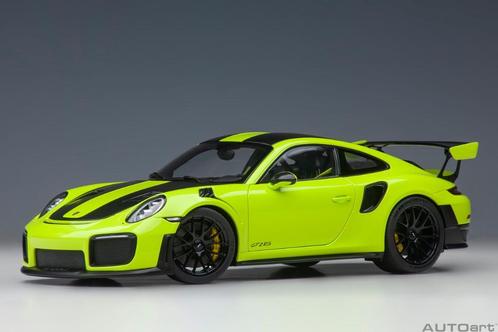 Autoart 1:18 Porsche 911 (991.2) GT2 RS Weissach Acid Groen, Hobby en Vrije tijd, Modelauto's | 1:18, Nieuw, Auto, Autoart, Ophalen of Verzenden