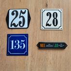 Emaille nummer bordjes, Ophalen of Verzenden, Zo goed als nieuw