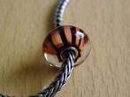 TROLLBEADS 925S LAA #TR35 GLAS STREPEN, Glas of Kristal, Ophalen of Verzenden, Zo goed als nieuw, Trollbeads