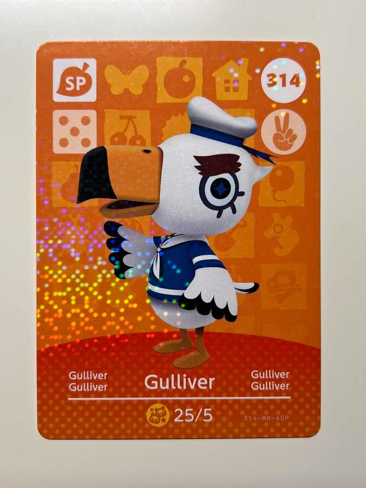 Nintendo Animal Crossing Cards - Series 4 - card 314 Gullive, Spelcomputers en Games, Games | Nintendo Switch, Zo goed als nieuw