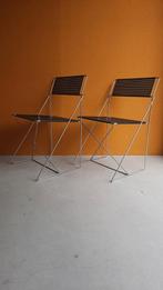 Set van 2 Niels Jørgen Haugesen stoelen, vintage design, Gebruikt, Vintage, Ophalen of Verzenden, Nvt