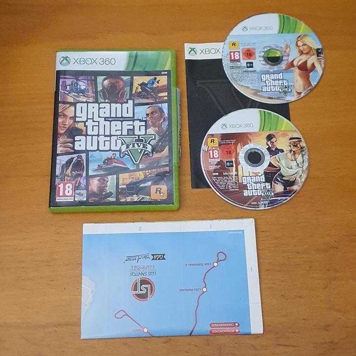 XBOX 360 | Grand Theft Auto V | GTA V | GTA Five met POSTER, Spelcomputers en Games, Games | Xbox 360, Gebruikt, Avontuur en Actie