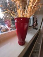 Rode vaas, 50 tot 75 cm, Aardewerk of Porselein, Ophalen of Verzenden, Zo goed als nieuw