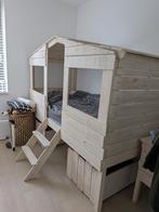 Boomhutbed 90x200 + Bureau met Lades, 85 tot 100 cm, Hoogslaper of Stapelbed, Ophalen of Verzenden, Zo goed als nieuw