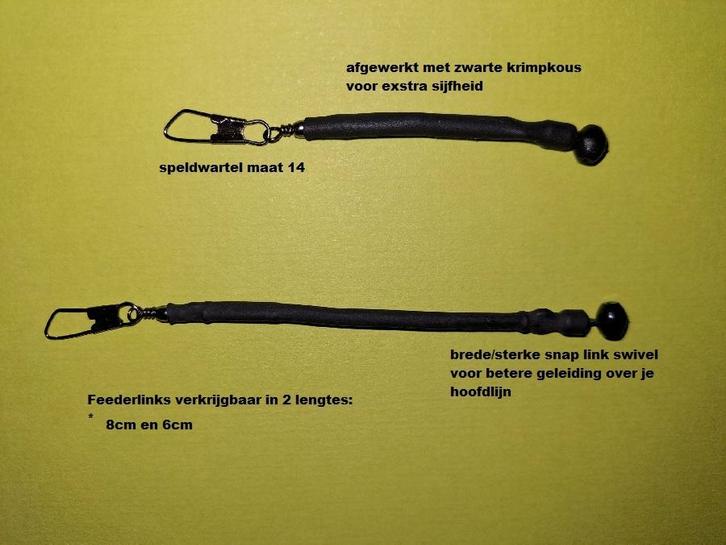 Powergumsma Feeder Links twee maten:6 cm en 8 cm, Watersport en Boten, Hengelsport | Witvissen, Werphengel, Verzenden